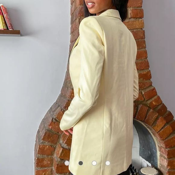ASOS Buttermilk Yellow 80’s style blazer - Picture 4 of 4